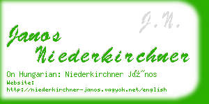 janos niederkirchner business card